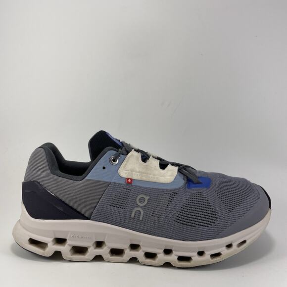 On Cloud Cloudstratus Running Shoes Mens Size 9 Fossil Midnight Gray Sneakers - Picture 1 of 10